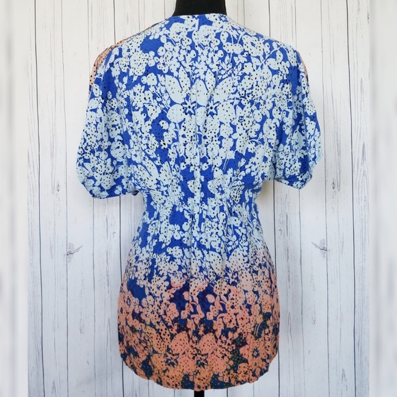⬇️🌹Cabi (XS)Style 891 Blue/Orange Ombre Tunic Top - Picture 4 of 8